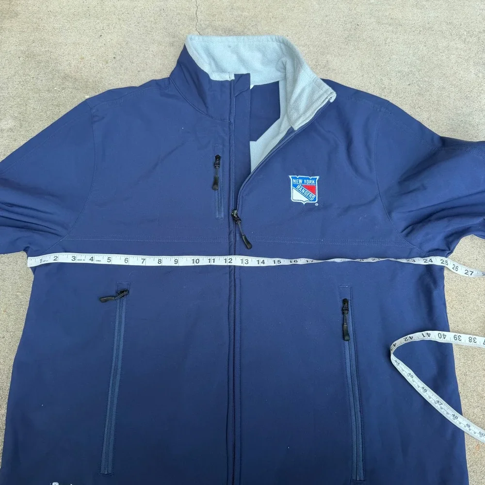 Reebok New York Rangers NHL Mens Navy Blue Full Zip Fleece Lined Jacket Large - Picture 7 of 11